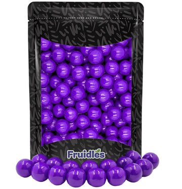 Gum Balls Fruit Flavored, Candy Buffet Treats, Machine Size Refills, Kosher Certified Parve, 1'' Inch (Grape, Half-Pound)