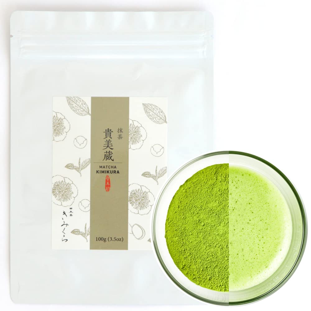 enhanced Ceremonial Matcha Green Tea Powder from Japan | Matcha KIMIKURA | Japanese Tea KIMIKURA (100g pack)