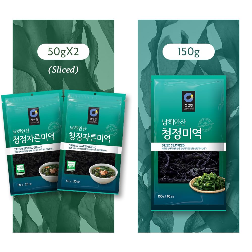 Chung Jung One Dried Sea  Miyeok Flakes for Soup & Salad, 150g, Pack of 1