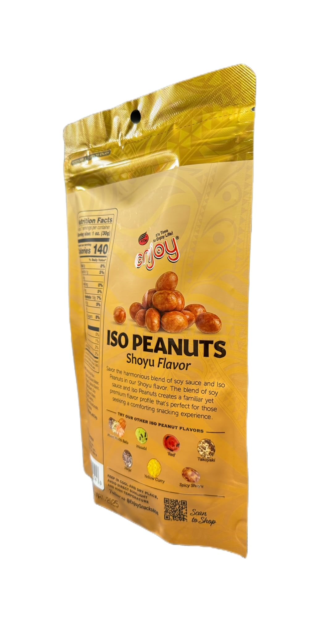 Enjoy Snacks Shoyu Iso Peanuts, 8 Ounce, Pack of 1