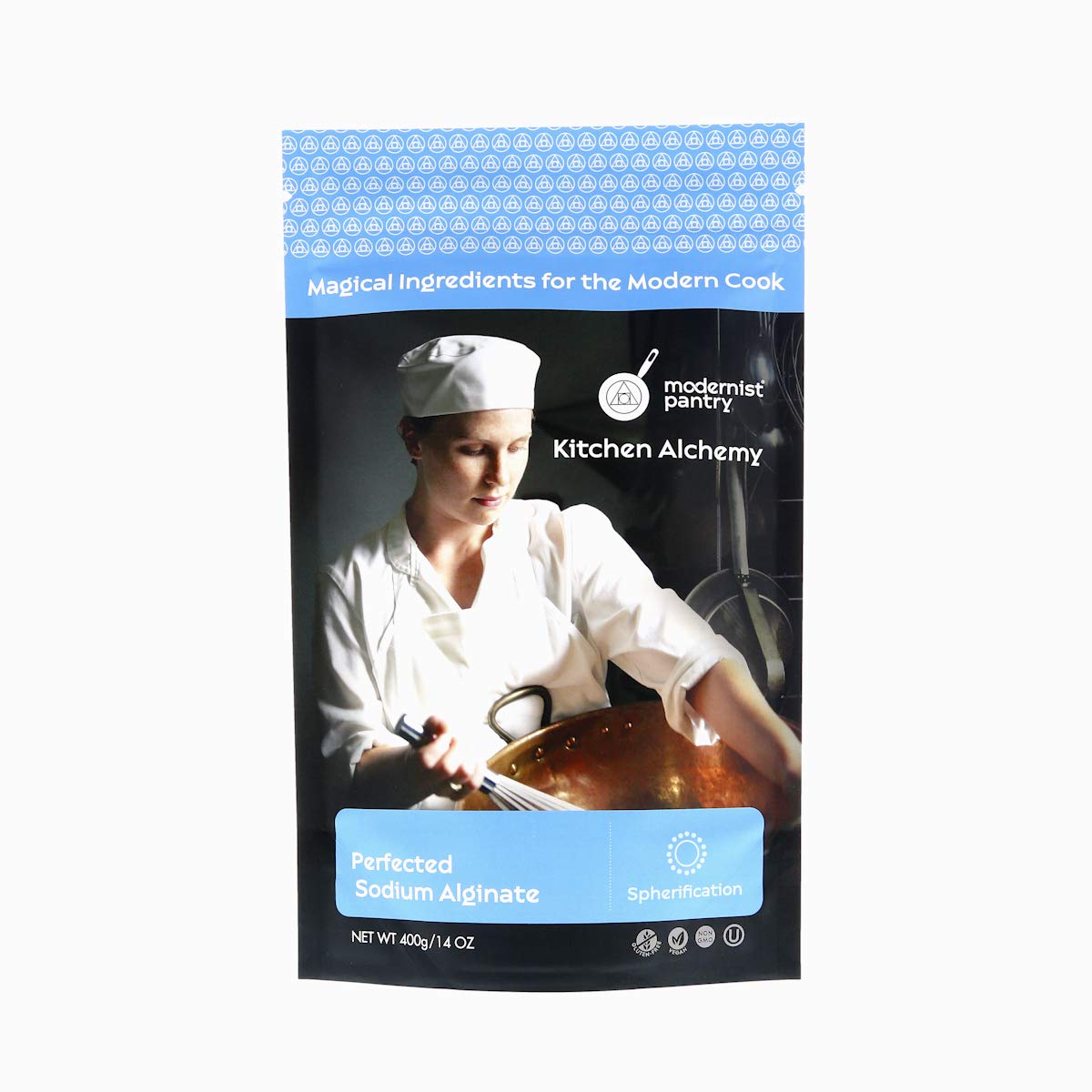 Perfected Sodium Alginate ? Non-GMO Vegan OU Kosher Certified - 400g/14oz