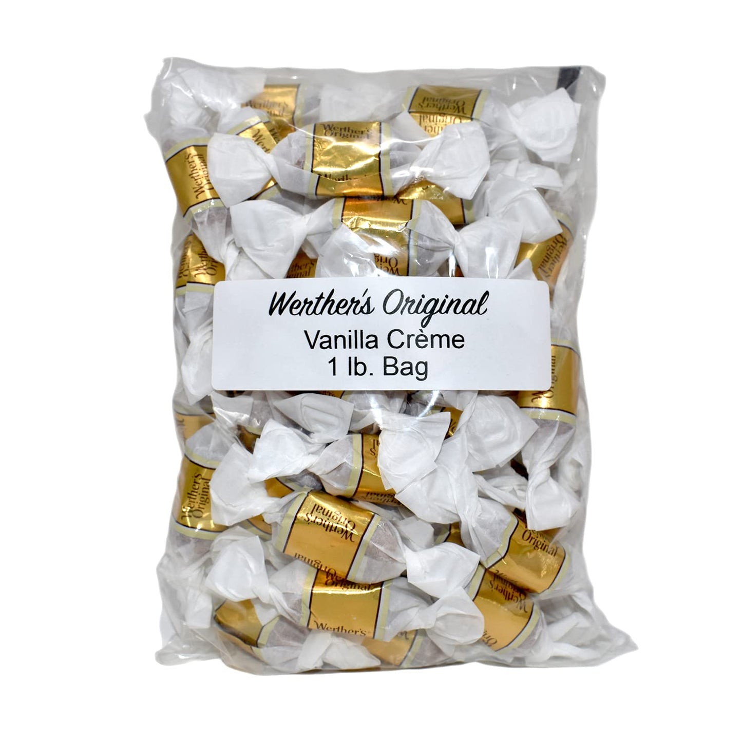 Aromatik Werthers Original Hard Candy, Vanilla Crème, 1 lb Resealable Pouch