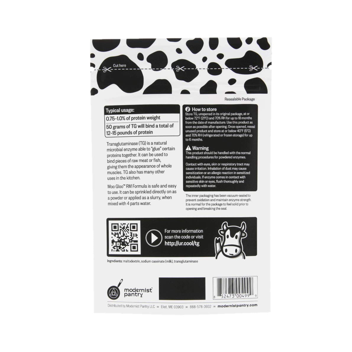 Moo Gloo Transglutaminase [TG, Meat Glue] - RM Formula - 50g/2oz