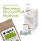 OzPod Matcha Green Tea Pods, Compatible with Nespresso Original, 100% Compostable, 15 Count