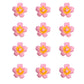 Sentovac 12 Pcs Pink Flowers Icing Decoration Edible Candy Dessert Valentine Sprinkles Diy For Cookie Cake Cupcake Topper Icing