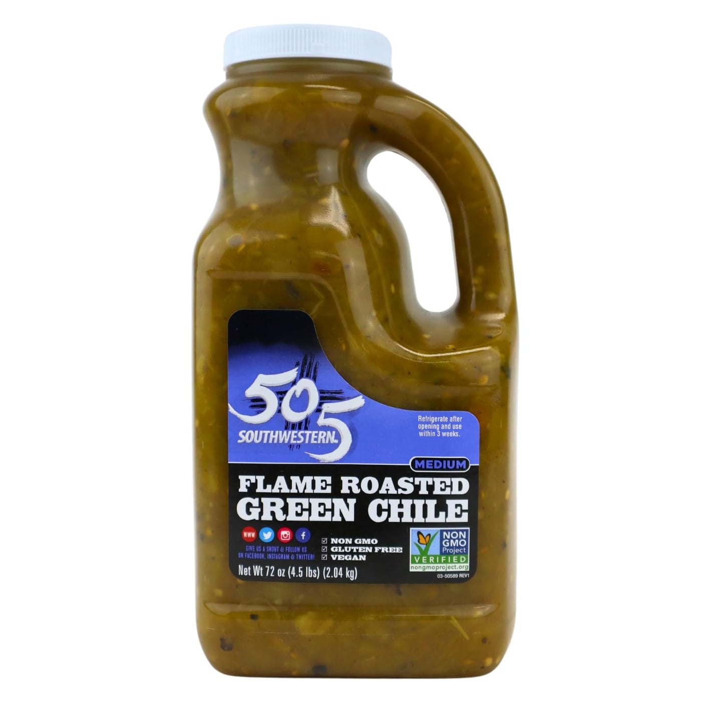 505 Southwestern Green Hatch Chile Foodservice 72 Ounce Bulk - Flame Roasted, Restaurant Salsa, Salsa Verde, and Green Chile Sau