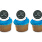 Hockey Puck Ring Cake Cupcake Topper (24-Pack)