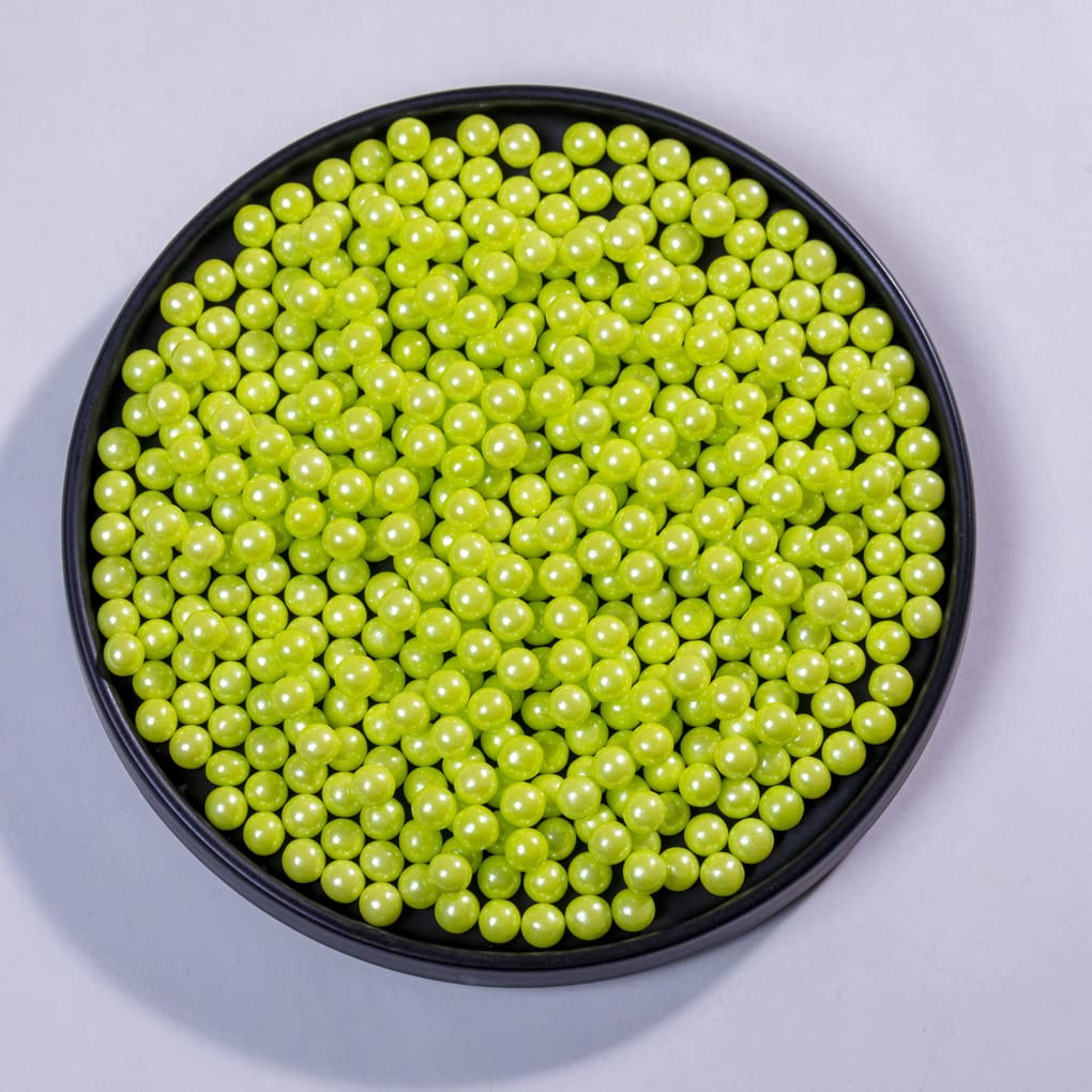 Light Green Sprinkles Edible Pearls,Cake Sprinkles 130G 4.6Oz,Cookie Sprinkles,Sugar Pearl, Edible Candy Pearls For Cake Cupcake Decorationg (7Mm-Lightgreen)