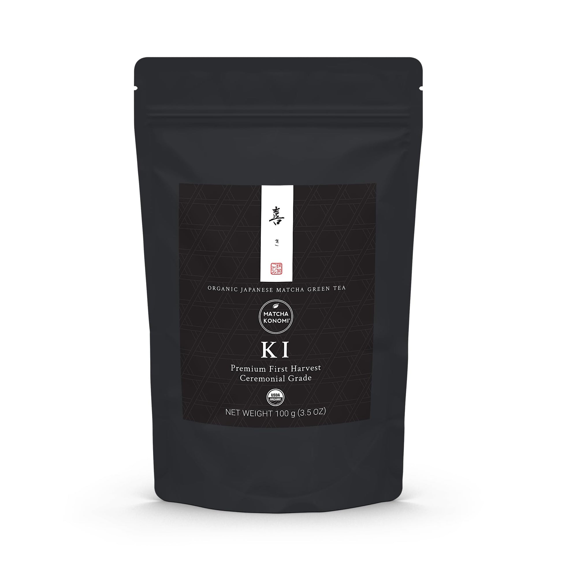 Ki Matcha 100g (3.5 oz) - Organic Premium Ceremonial Japanese Matcha Green Tea Powder - Zero Sugar - First Harvest - USDA Certif
