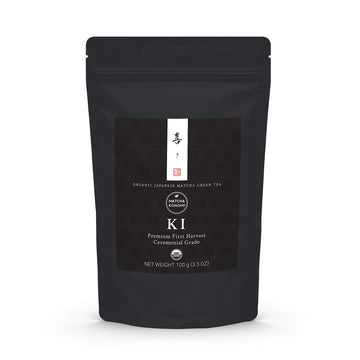 Ki Matcha 100g (3.5 oz) - Organic Premium Ceremonial Japanese Matcha Green Tea Powder - Zero Sugar - First Harvest - USDA Certif