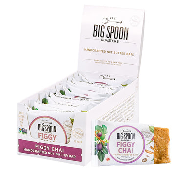 Big Spoon Roasters Nut Butter Bars Low Carb, High Protein Bars With Non Gmo Pea Protein Energy Bars With Peanut & Almond Butters