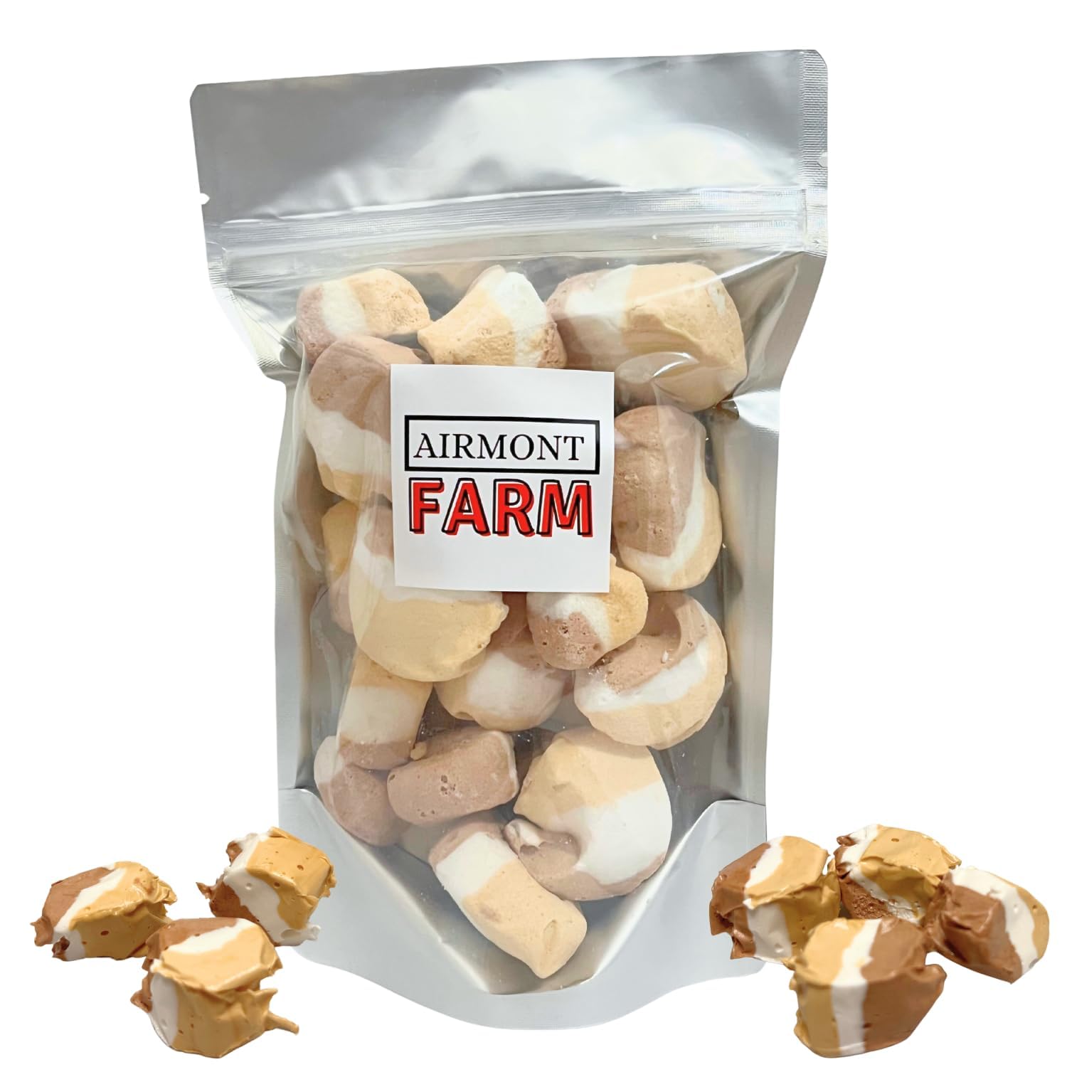 Airmont Farm Freeze-Dried Candy Salt Water Taffy - Bite-Sized Smores Flavor - 2 oz Packaging