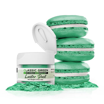 Luster Dust - Classic Green (4g 1x Jar) | Edible Vegan Dust & Paint for Cake Decorating, Ice Cream, Desserts, Cocktails and Beve