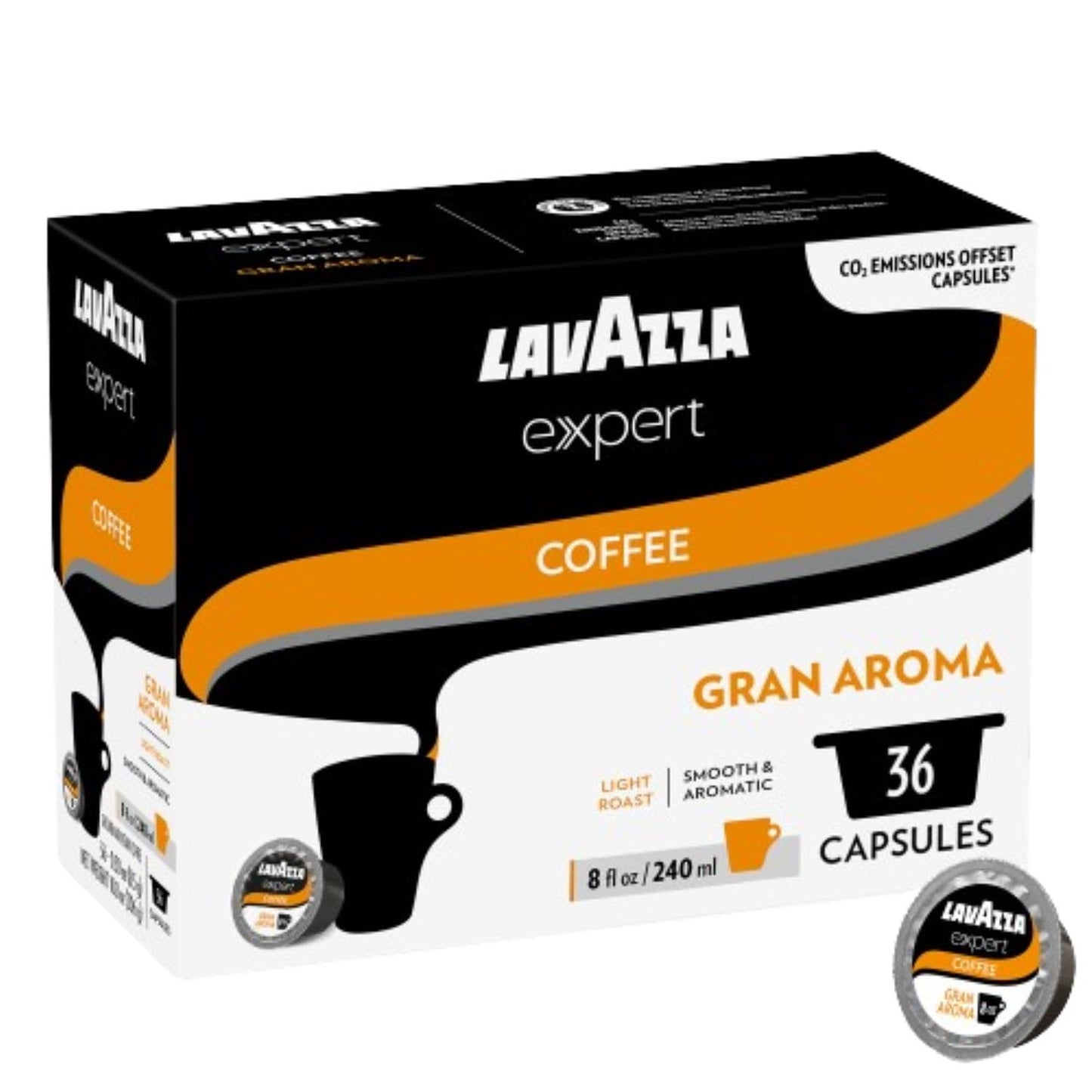 Lavazza Expert Gran Aroma Coffee Capsules, Light Roast, 100% Arabica, Compatible with Lavazza Classy Plus Machine, 36 Count
