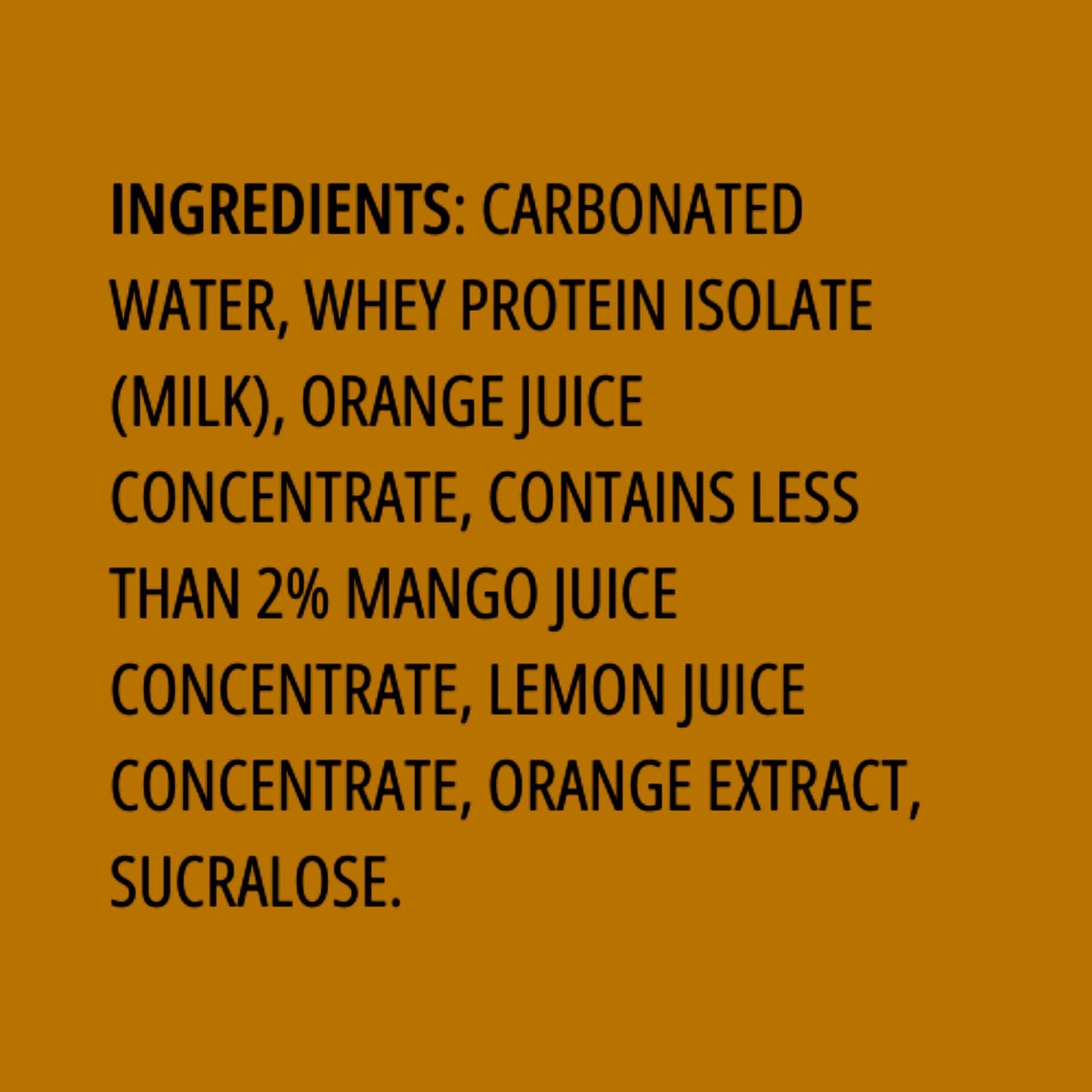 MYND Orange Mango Sparkling Protein Water, 20g Whey Protein, 12 pack