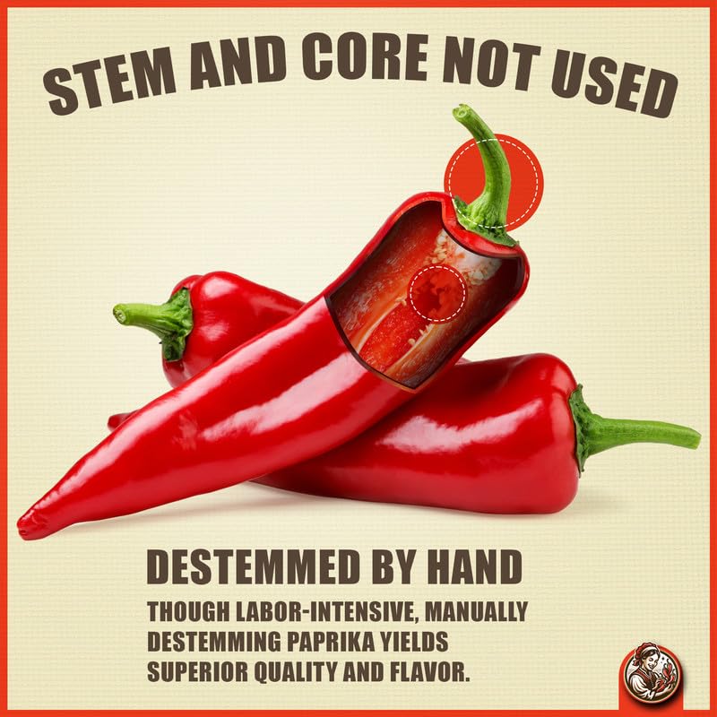 Hungarian Sweet Paprika From Szeged, Hungary (3.5Oz/100G) Mild Paprika Spice Powder, Non-Gmo, No Additives