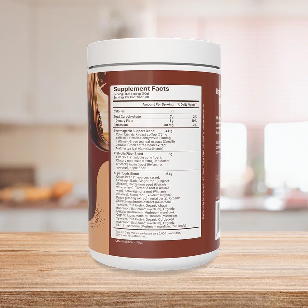 Santo Remedio Super Café Coffee Jar, 30 Servings, 10.58 oz (300 g), 30 Calories per Serving