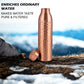 Norman Jr, Hammered Copper Water Bottle 1 Ltr Extra Large - An Ayurvedic Pure Premium Copper Vessel- Drink More Water, Lower Sug