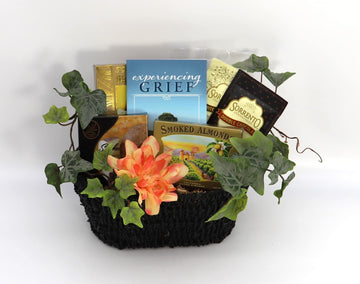 Gift Basket Village Grief And Healing, A Sympathy Gift Basket With Snacks, Coffee And Inspirational Book, 4 Pounds