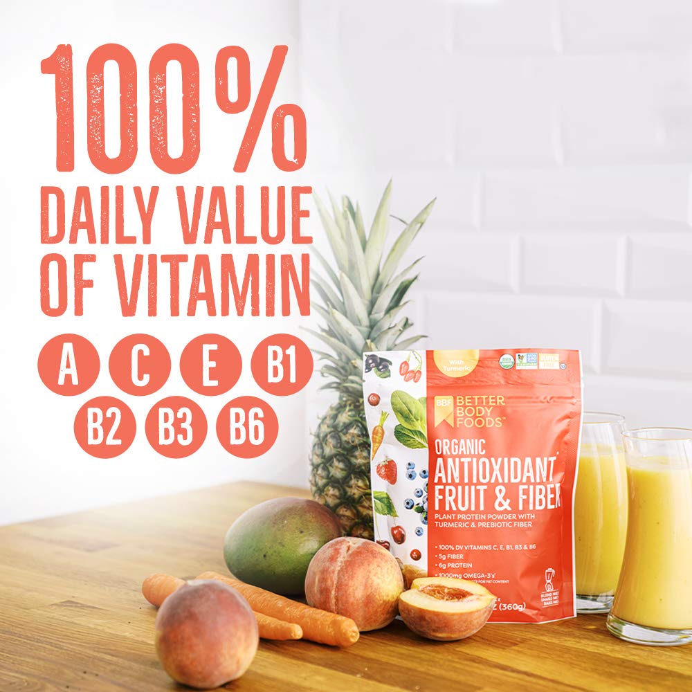 BetterBody Foods Organic Antioxidant Fruit and Fiber Superfood Blend Powder, 12.7 Ounce, 22 Servings