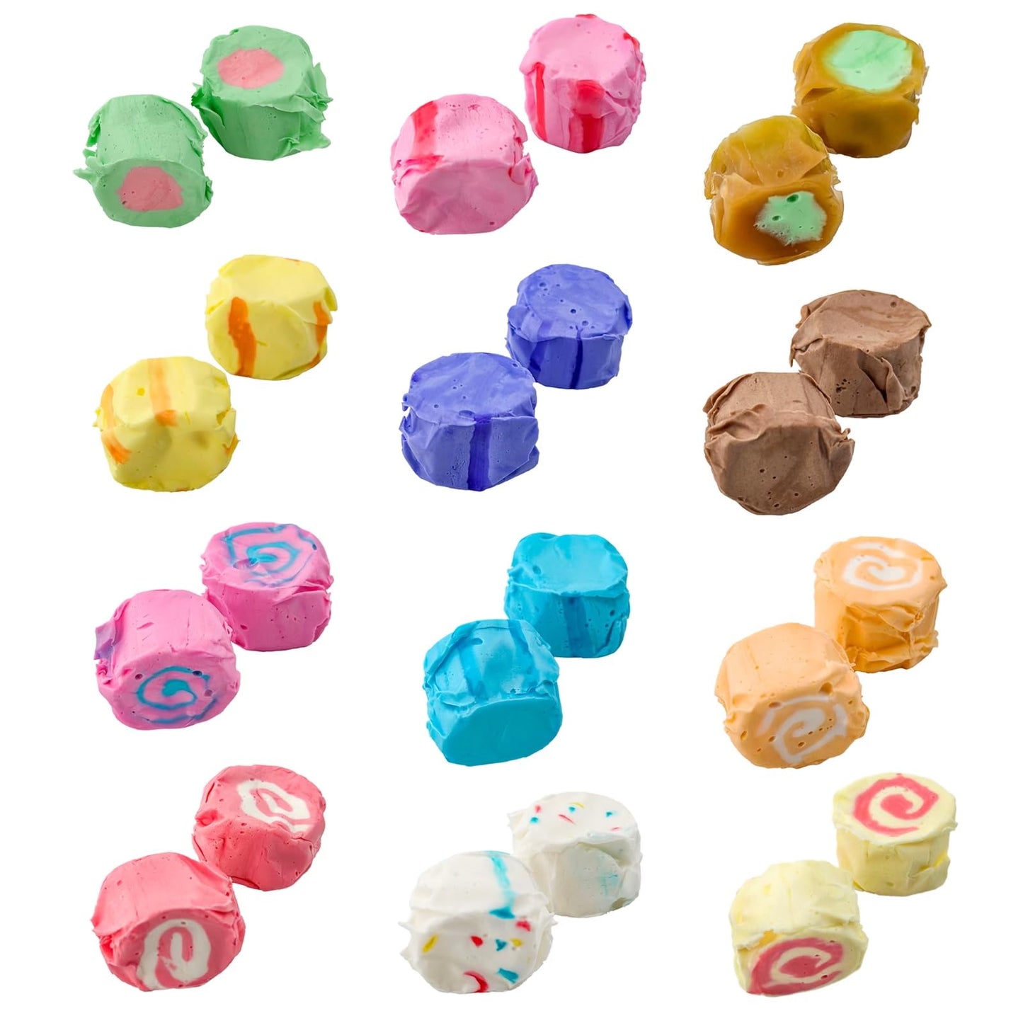 Snack Attack Salt Water Taffy Individually Wrapped Bulk 1lb Bag - Chewy Saltwater Taffy Candy, Assorted Coastal Flavors | Gluten