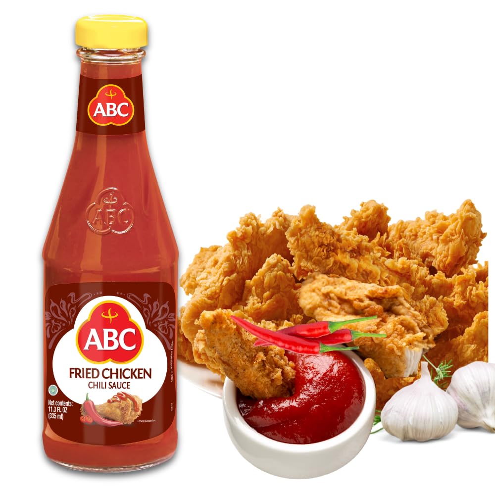 Abc Fried Chicken Sambal Chili Sauce (1 Pack) Spicy Sriracha Style, Indonesian Dipping Bbq, 11.3Oz / 335Ml