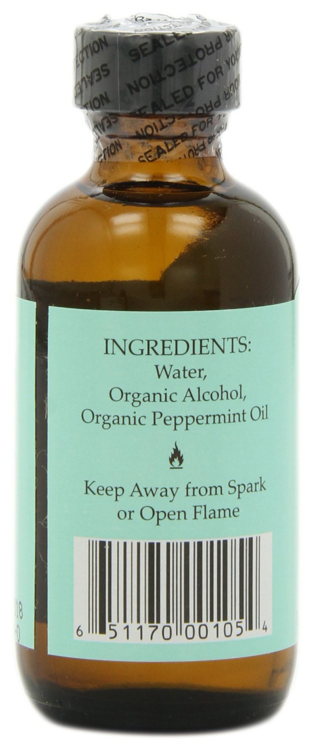 Flavorganics Organic Peppermint Extract, 2-Ounces Glass Bottles (Pack of 3)