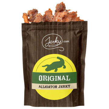 Jerky.com Orginal Alligator Jerky - The Best Wild Game Original Alligator Jerky on the Market - 100% Original Alligator - No Add