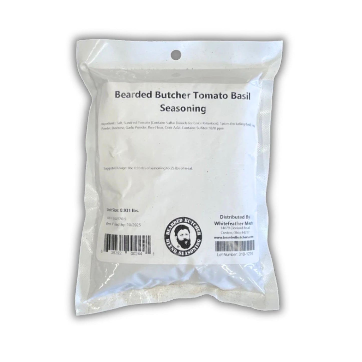 BEARDED BUTCHER BLEND SEASONING Tomato Basil Seasoning, 15 oz Pack of 24, No Added MSG, Ideal for Meats and Jerky