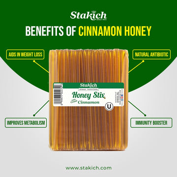 Stakich Cinnamon Honey Stix (500 Stix)