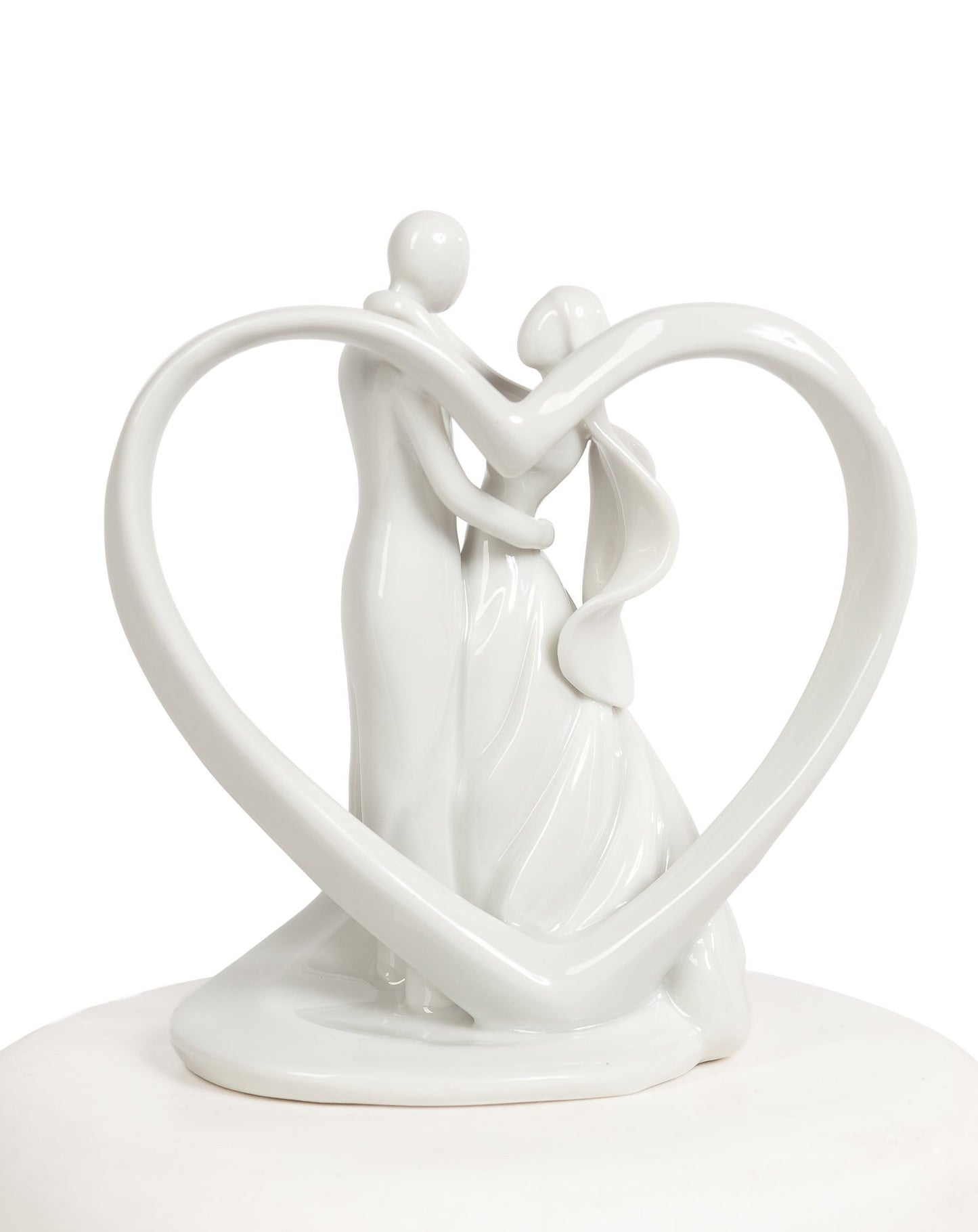 Wedding Collectibles Stylized Dancing Heart Wedding Cake Topper