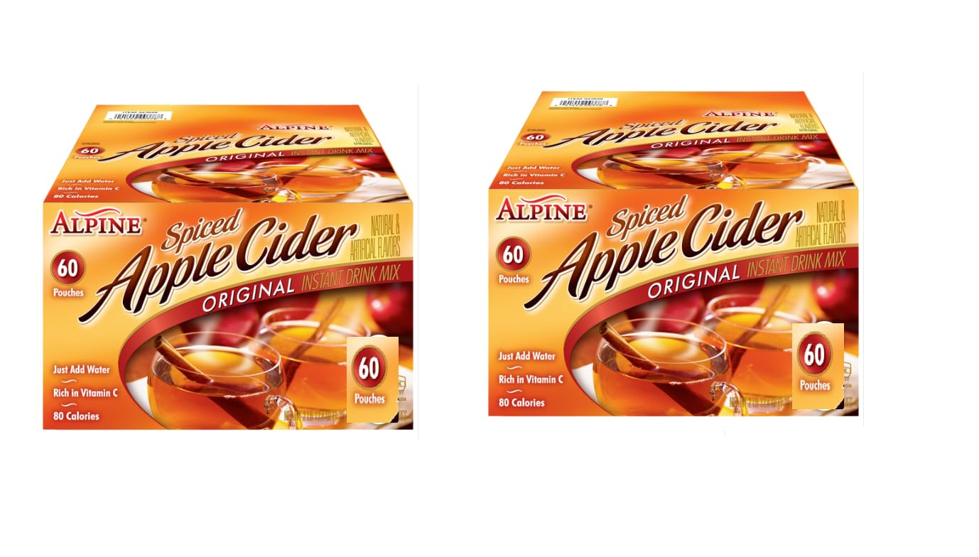 Guong Alpine Spiced Apple Cider Drink Mix, Original, 0.74 oz, 120 Count