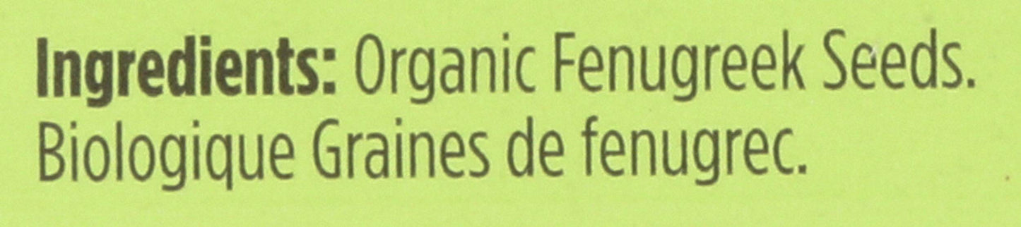 Spicely Organic Fenugreek Seeds Whole 0.45 Ounce Ecobox Certified Gluten Free