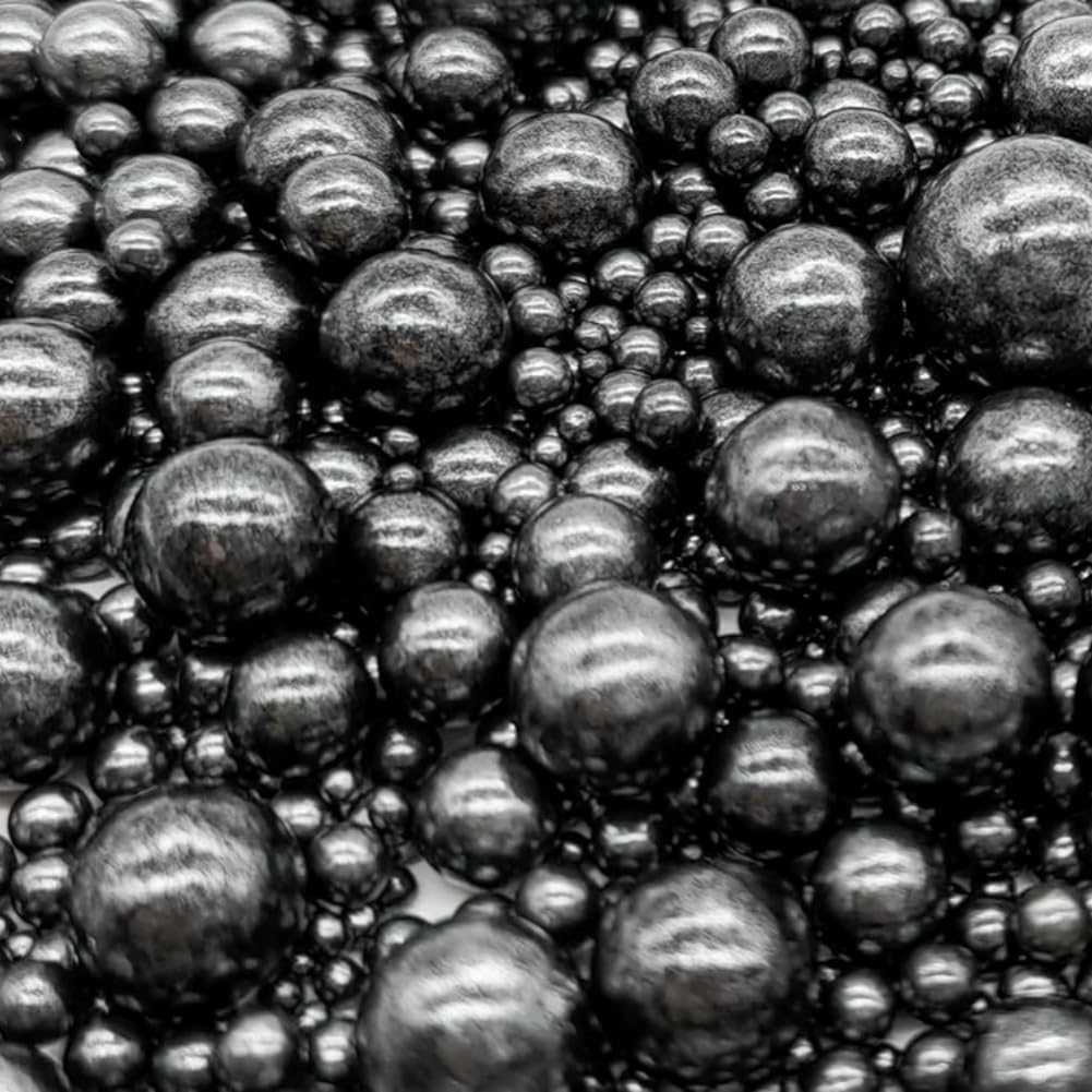 Edible Black Sugar Pearls Sprinkles Candy Mix Size Pearls Cake Decorations Cupcake Toppers Cookie Decorating Perfect For Wedding