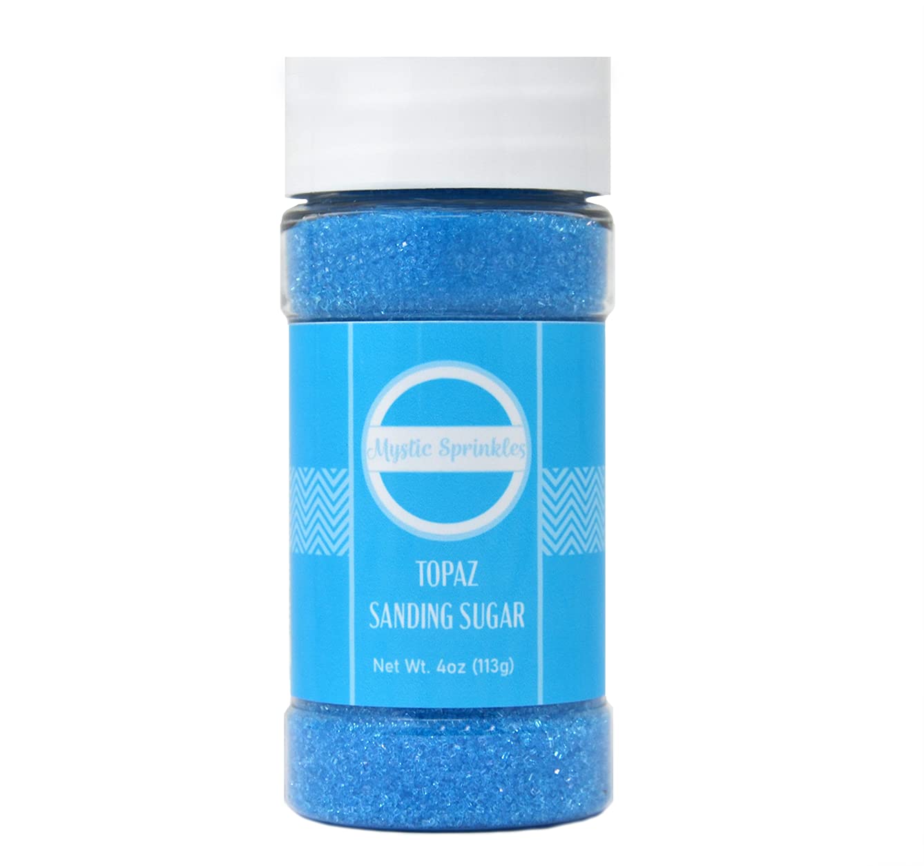 Mystic Sprinkles Sanding Sugar 4Oz Bottles (Topaz - Light Blue Sanding Sugar 4Oz)