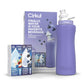 Cirkul 32oz. Matte Periwinkle Stainless Steel Water Bottle Starter Kit with Periwinkle Lid, 2 Flavor Cartridges (1 LifeSip Black