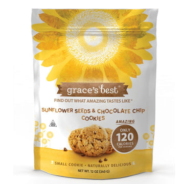 Grace's Best Sunflower Cookies with Chocolate Chips, 12 oz (3 Bags)