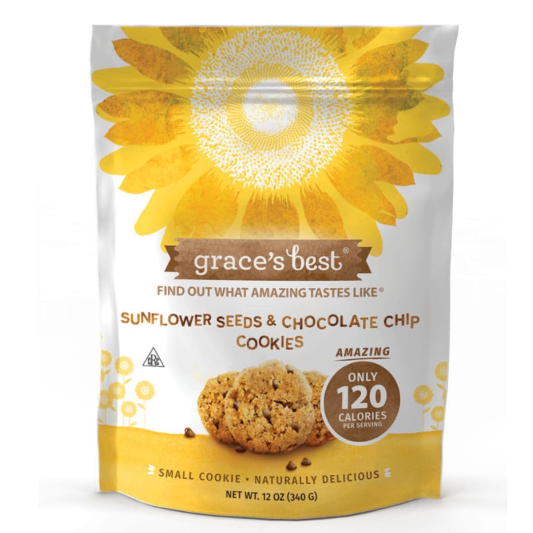 Grace's Best Sunflower Cookies with Chocolate Chips, 12 oz (4 Bags)