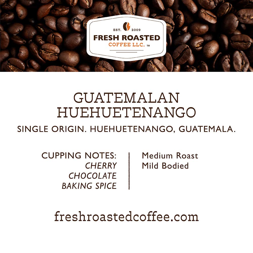 Fresh Roasted Coffee, Guatemala Huehuetenango, Medium Roast, 72 Pods For K Cup Brewers