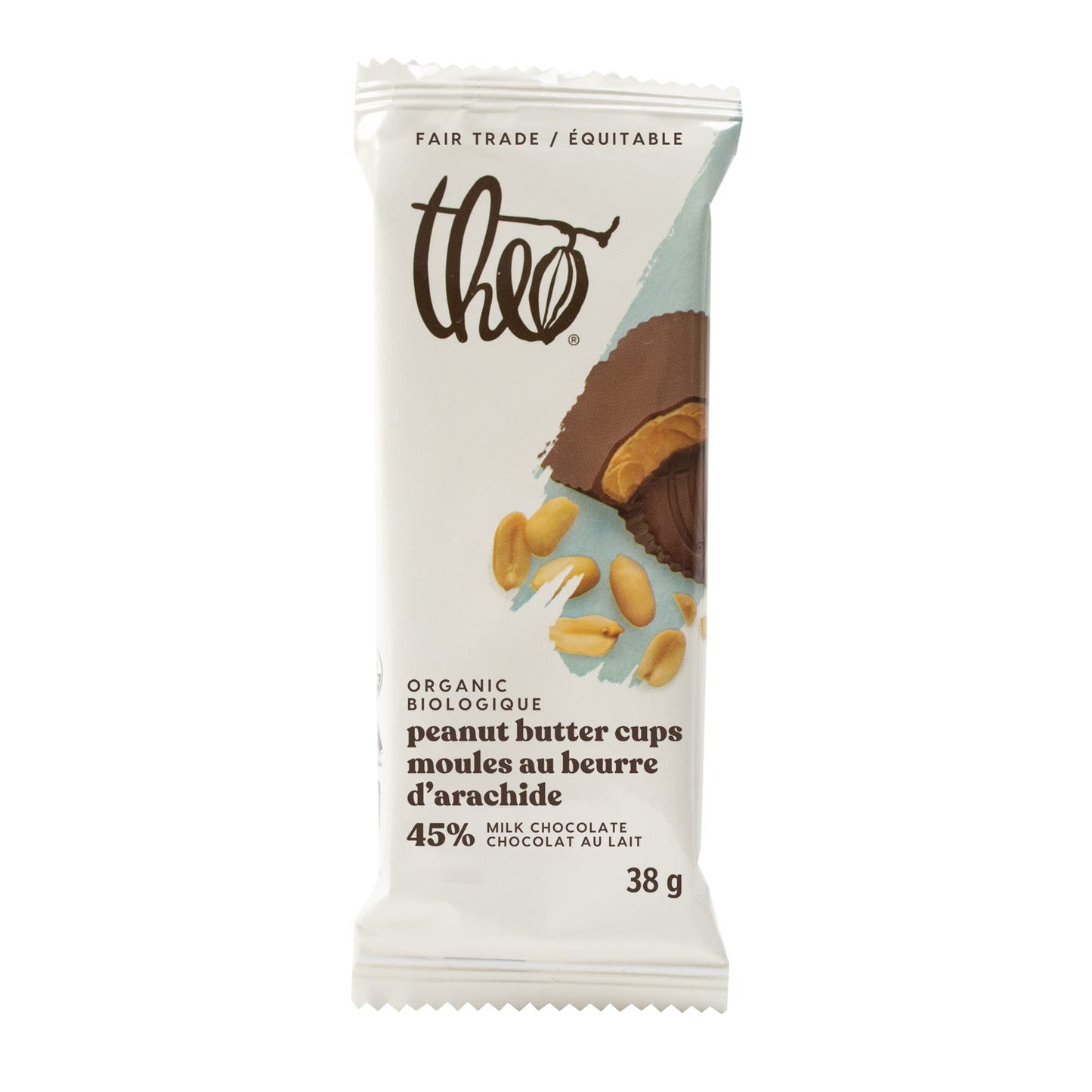 Theo Chocolate Milk Chocolate, Peanut Butter Cups (12x1.3 OZ)