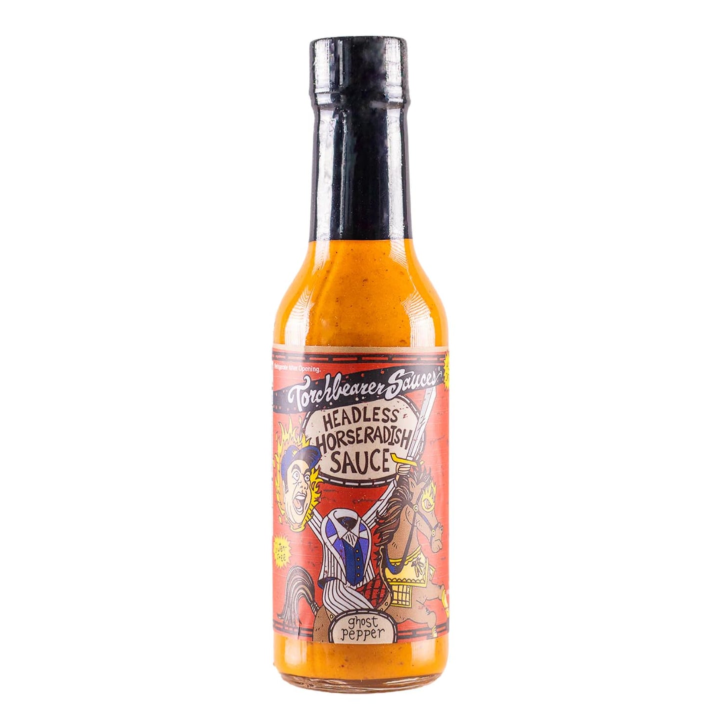 Headless Horseradish By Torchbearer Sauces, Fiery Heat Hot Sauce With Flavors Of Horseradish, Garlic & Dry Mustard, Made With All Natural Ingredients, 5 Fl Oz Bottle (1-Pack)