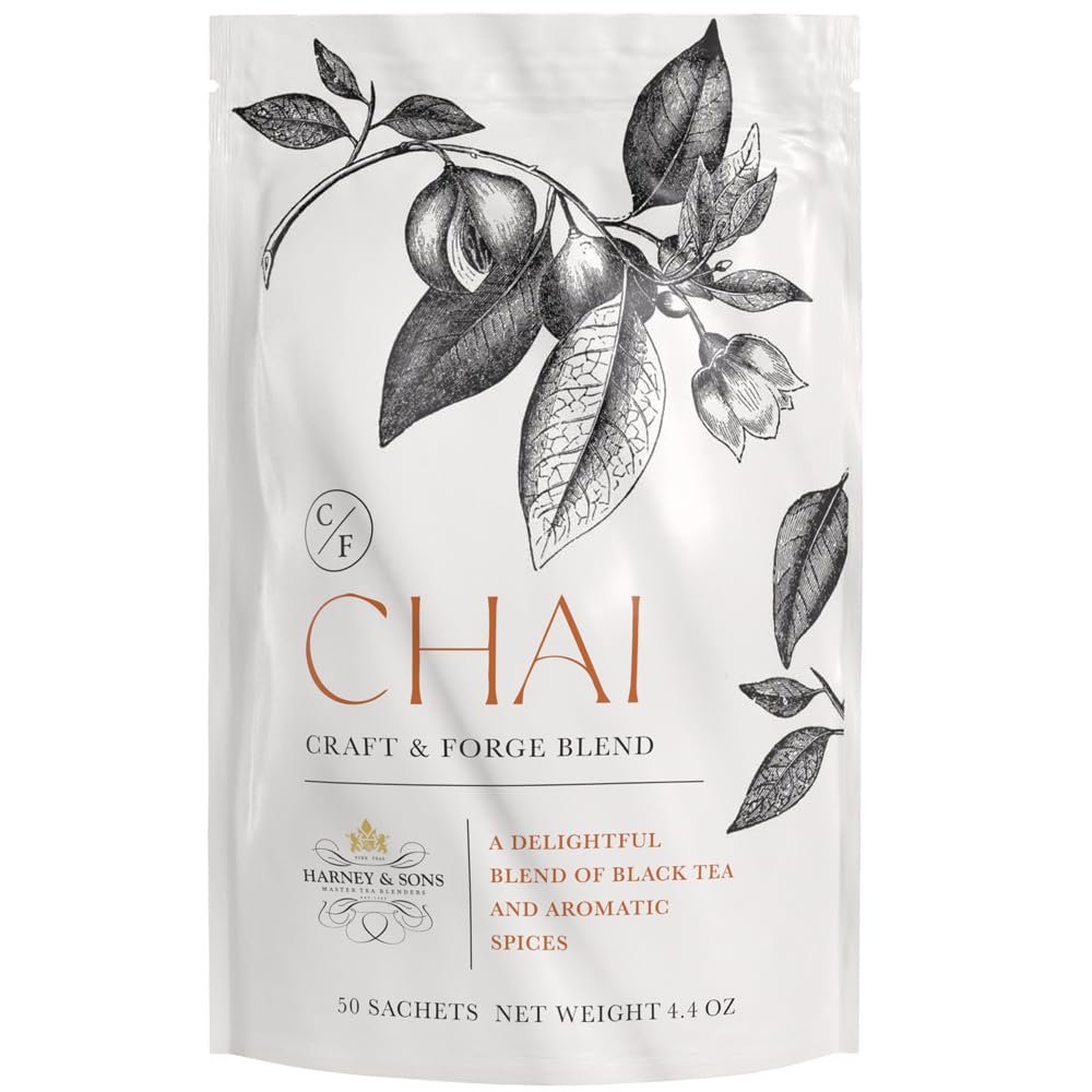 Colonial Williamsburg Craft & Forge Chai Tea, By Harney & Sons, 50Ct Sachet