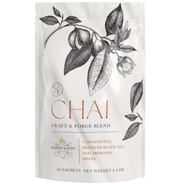 Colonial Williamsburg Craft & Forge Chai Tea, By Harney & Sons, 50Ct Sachet