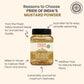 Pride Of India Yellow Mustard Ground - Gourmet Spice, 8oz Pack of 6, Preservatives Free, Ideal for Pickles, Dressings, Sauces