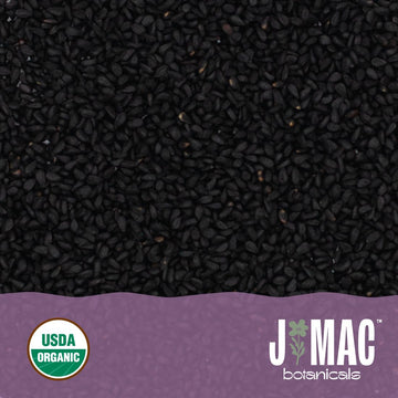 J Mac Botanicals, Organic Nigella Seeds (1 Pound), Usda Certified, Black Cumin Seed, Nigella Sativa, Kalonji Seeds