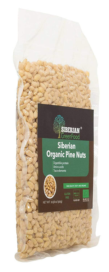 Siberian Green Food Premium Quality Pine Nuts, 10.58 Ounce, Vacuum Packed