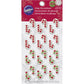 Wilton Mini Candy Cane Edible Cupcake Toppers, Red, Green