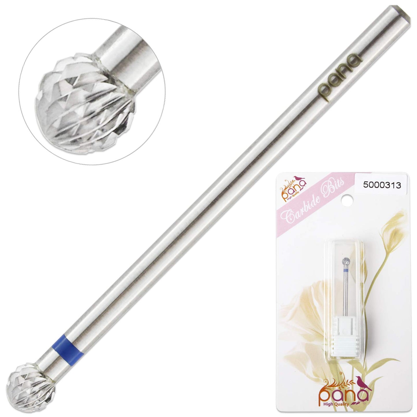 Premium Pana 332 Cuticle Clean Nail Carbide Bit For Professional, Nail Salon, Nail Trimmer, Under Nail Cleaner, Electric Drill M
