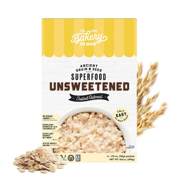 Bakery On Main, Gluten-Free Instant Oatmeal, Vegan & Non GMO - Unsweetened, 10.5oz (Pack of 1)