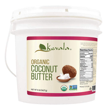 Kevala Organic Coconut Butter - Vegan, Non-GMO, Gluten Free, 8 lb Pail